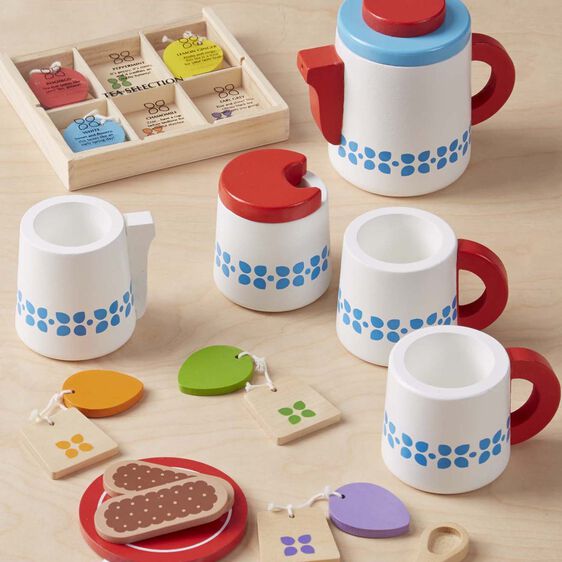 Melissa & Doug | Wooden Toys | Steep & Serve Tea Set