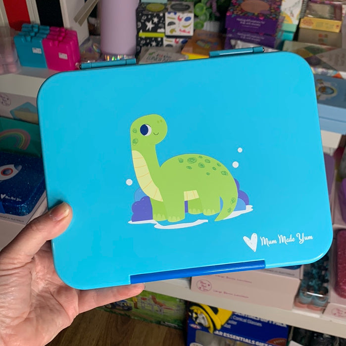 Bento Lunchbox (Large) - Light Blue Dino