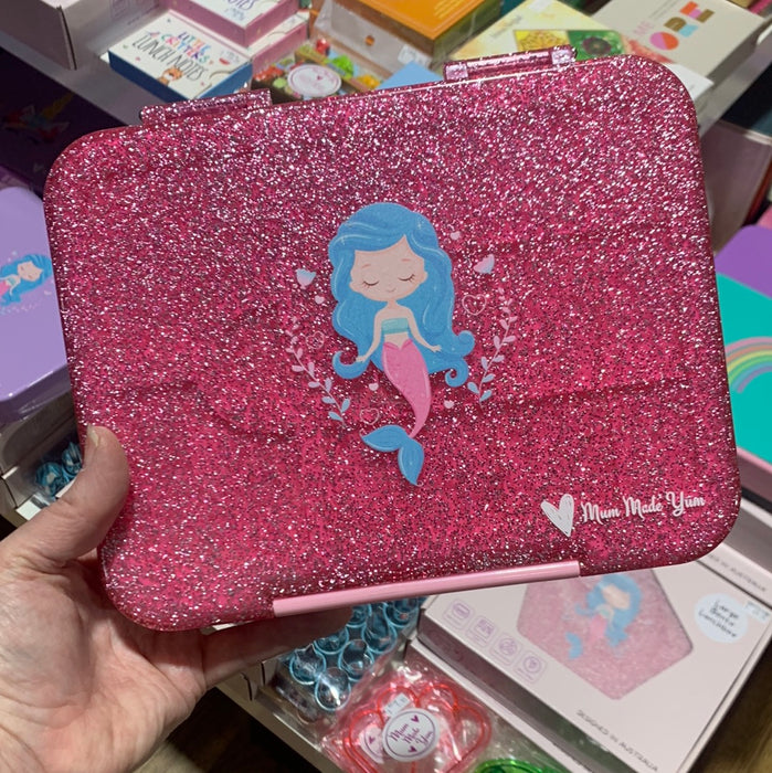 Bento Lunchbox (Large) - Pink Glitter Mermaid