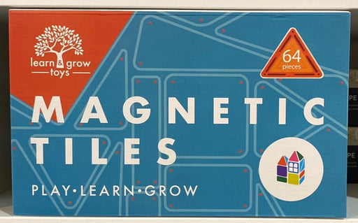 Learn & Grow Toys  Magnetic Tiles  64 Pieces