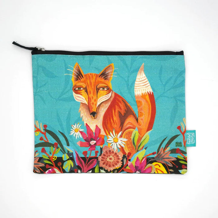 Allen Designs | Zip Pouch | Fox & Flowers