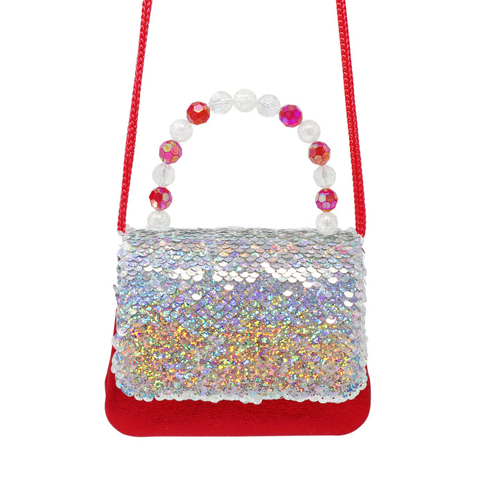 Pink Poppy | Handbag / Shoulder Bag | Festive Sequin Reversible