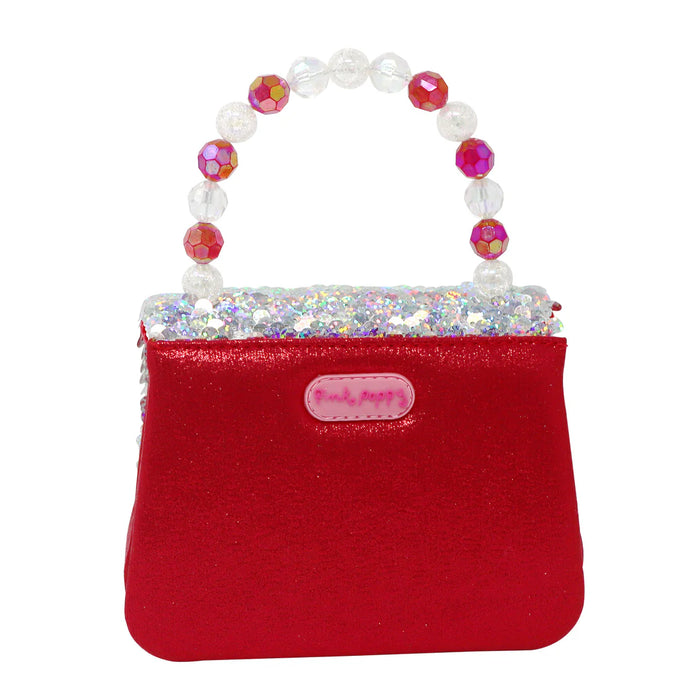 Pink Poppy | Handbag / Shoulder Bag | Festive Sequin Reversible