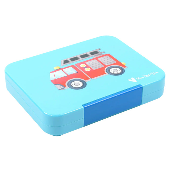 Bento Lunchbox (Large) - Light Blue Fire Truck