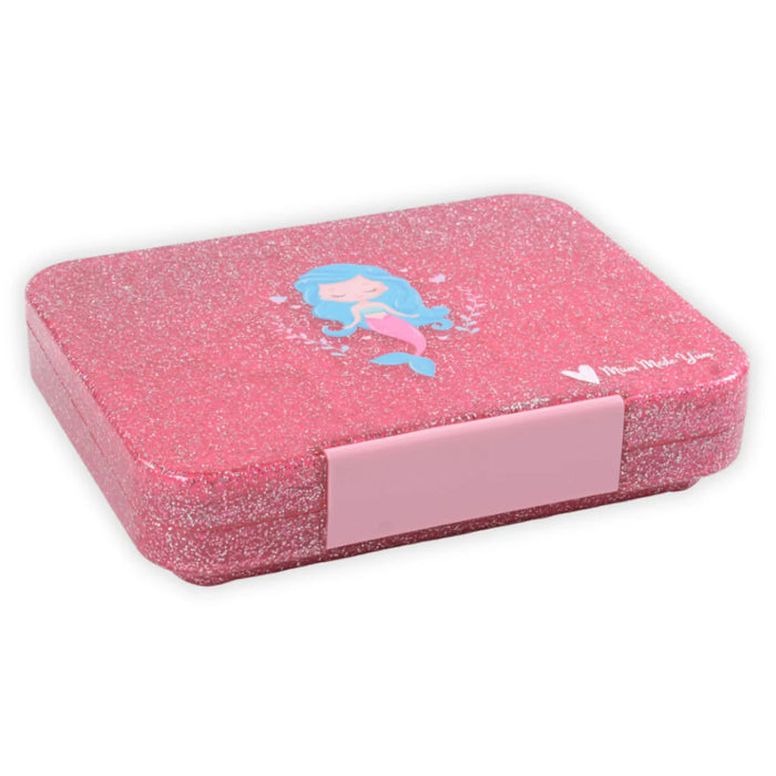 Bento Lunchbox (Large) - Pink Glitter Mermaid