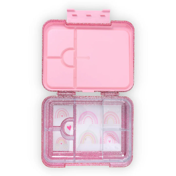 Bento Lunchbox (Large) - Pink Rainbow Glitter