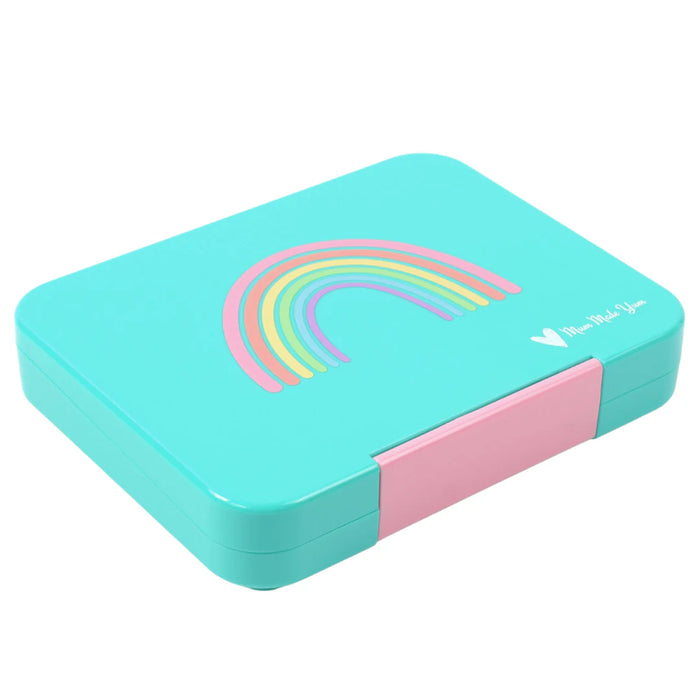 Bento Lunchbox (Large) - Teal Green Rainbow