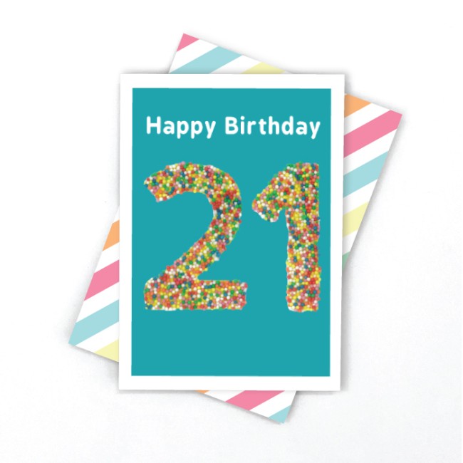 Birthday Card | Freckles Age | 21 | Twenty One