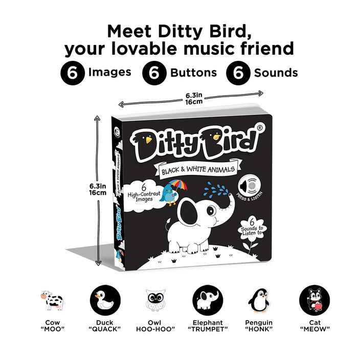 Book | Ditty Bird |  Black and White Animals Monochrome