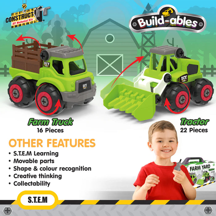 Build-ables Farm Yard Vehicles 2 in 1