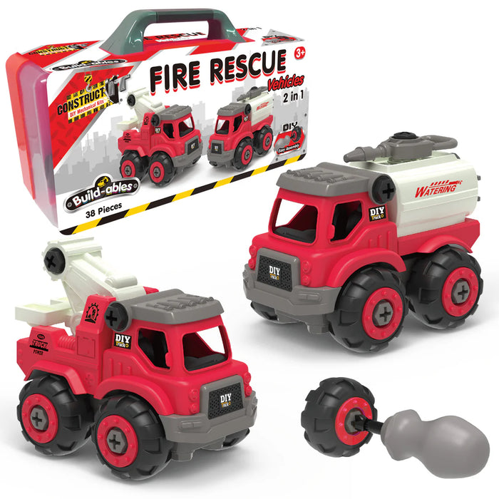 Build-ables Fire Rescue Vehicles 2 in 1