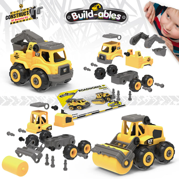 Build-ables Roadworks Vehicles 2 in 1
