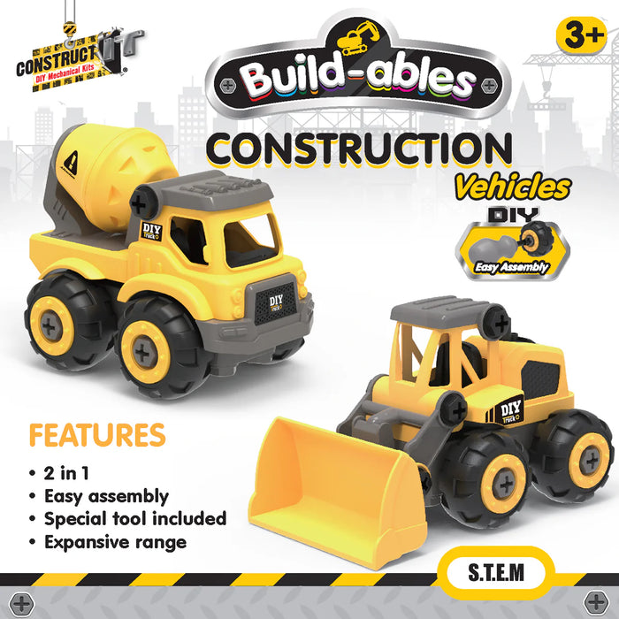 Build-ables Construction Vehicles 2 in 1