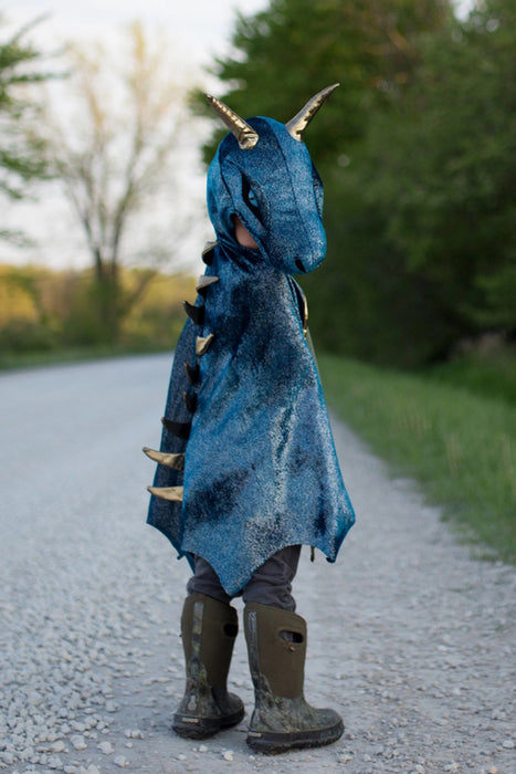Cape | Teal & Gold Starry Night Dragon