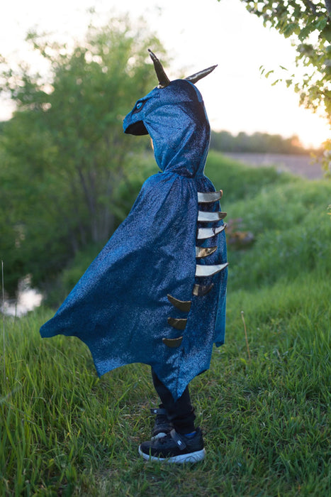 Cape | Teal & Gold Starry Night Dragon