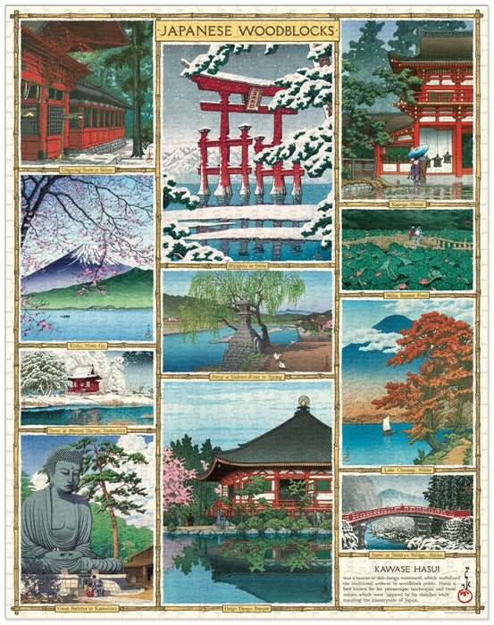 Cavallini 1000 pc Puzzle – Japanese Woodblocks
