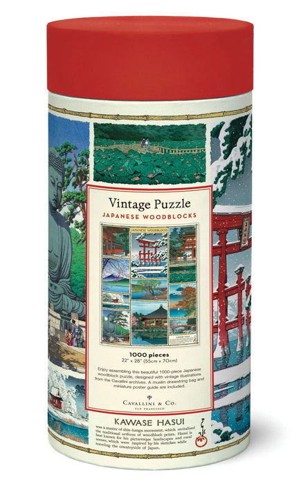 Cavallini 1000 pc Puzzle – Japanese Woodblocks