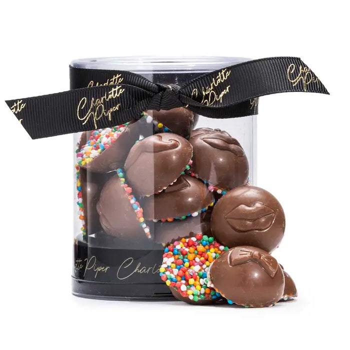 Charlotte Piper | Mini Treats Milk Chocolate Mr Mo & Lips w/sprinkles 120g