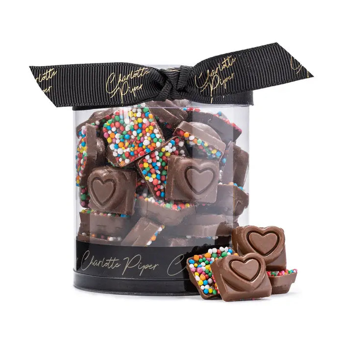 Charlotte Piper | Mini Treats Milk Chocolate Heart w/sprinkles 130g