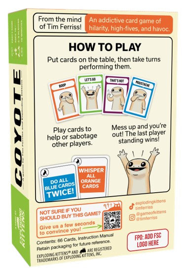Coyote Small Box (By Exploding Kittens)