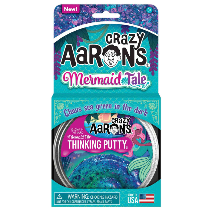 Crazy Aaron's Thinking Putty | Glow in Dark | Mermaid Tale