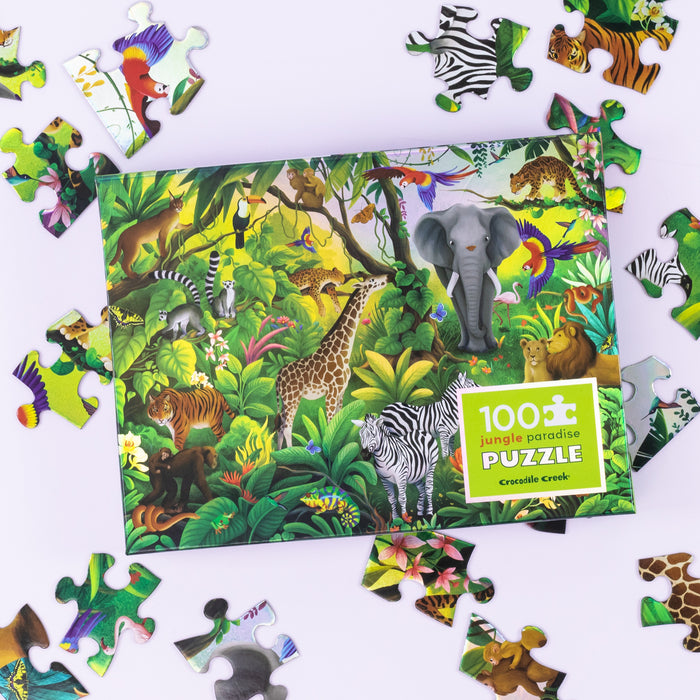 Crocodile Creek | Holographic Puzzle 100 pc - Jungle Paradise