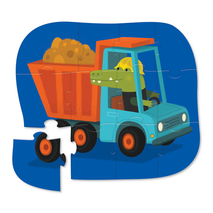 Crocodile Creek | Mini Puzzle 12 pc | Construction Croc