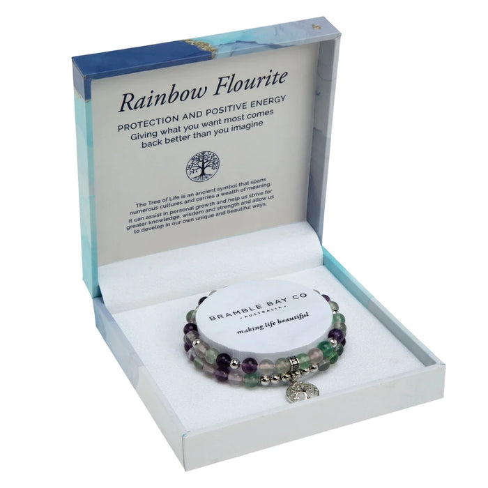 Crystal Bracelet Set | Rainbow Flourite