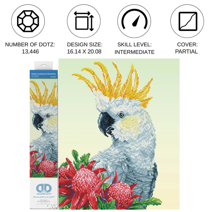 Diamond Dotz | White Cockatoo And Waratahs