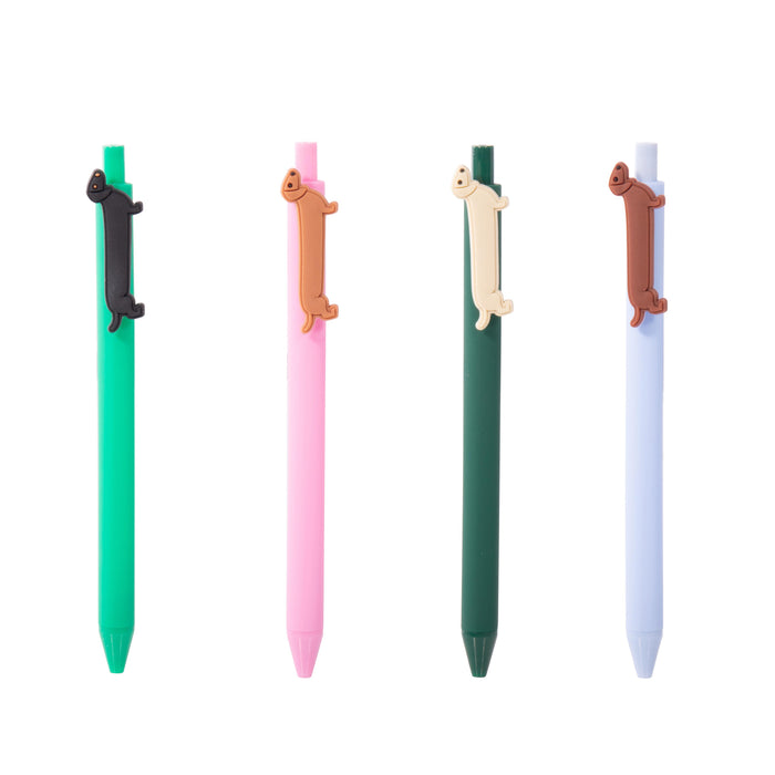 Dachshund Pens - Set of 4 Multi-Coloured