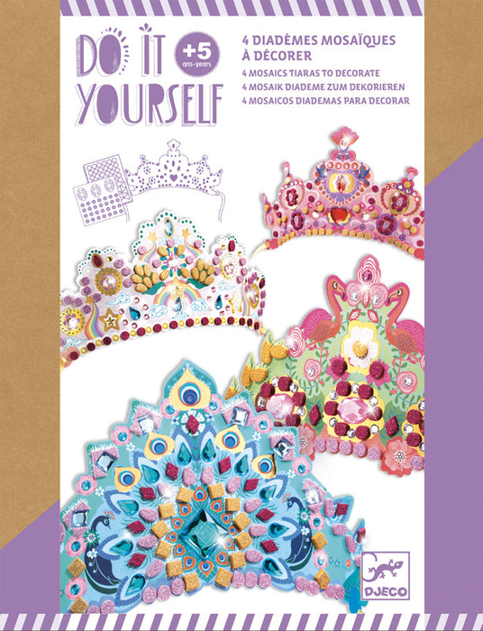Djeco | Do It Yourself Princess Tiaras -Mosaic Stickers