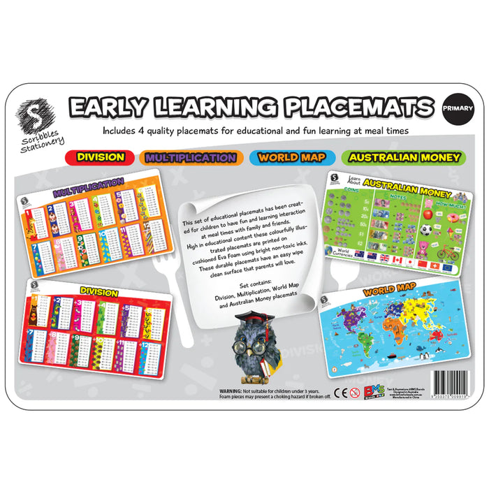 Early Learning Educational Placemats