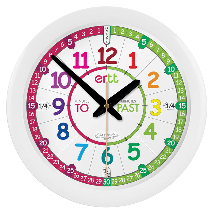 Easy Read 29cm Wall Clock - Rainbow