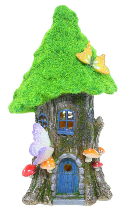 Fairy Solar House | 32cm Grass/Mossy Roof