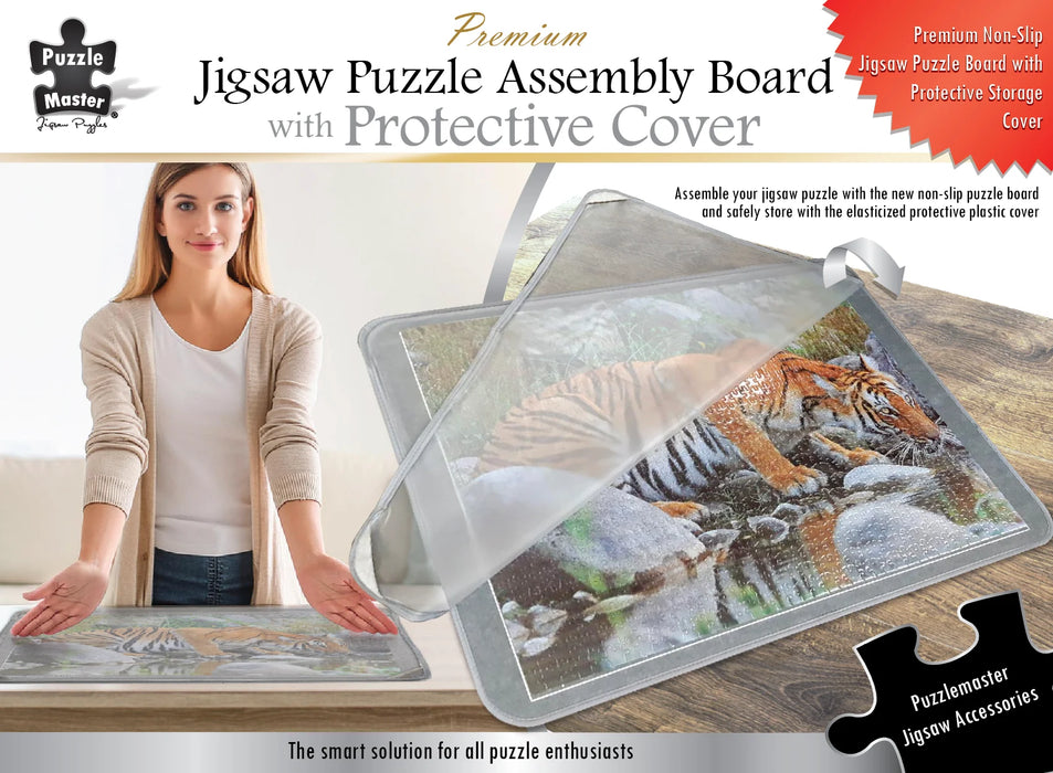 Felt Puzzle Assembly Board with Protective Cover