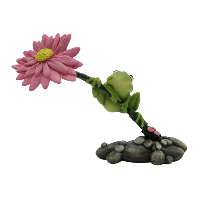 Frog on Flower Stem