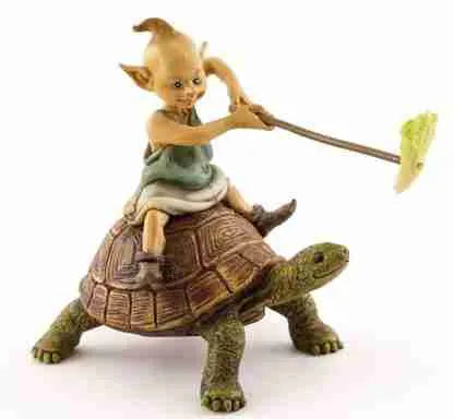 Garden Pixie | riding on Turtle
