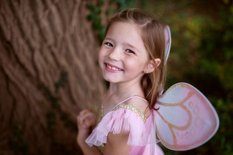 Gold Sequins Butterfly Dress & Wings