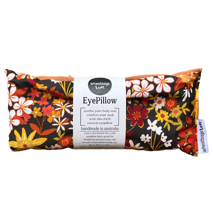 Eye Pillow | Groovy Flowers Black