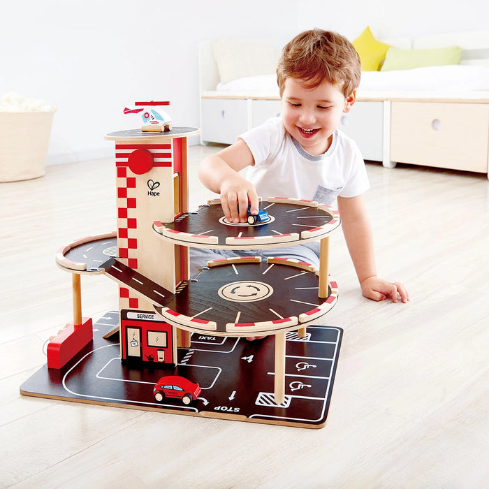 Hape | Wooden Park and Go Garage