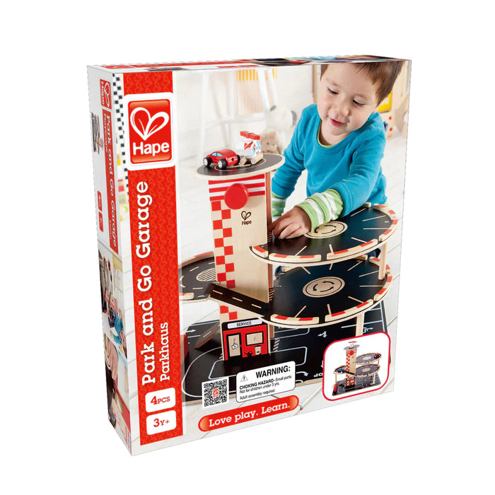 Hape | Wooden Park and Go Garage