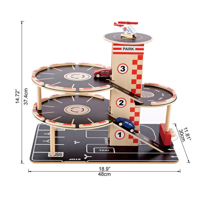 Hape | Wooden Park and Go Garage