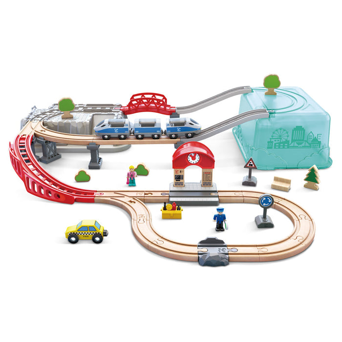 Hape | City Train Bucket Set