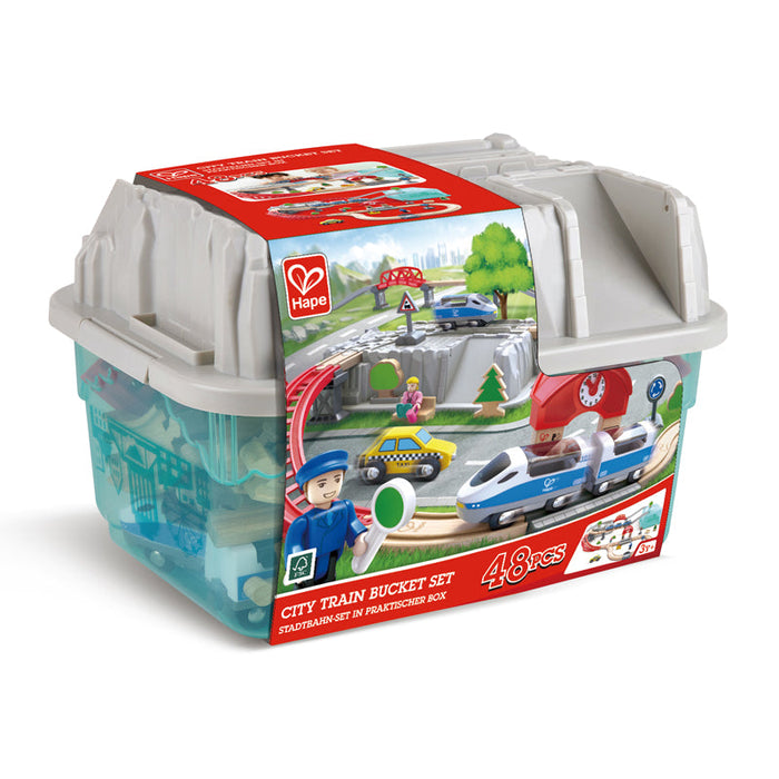 Hape | City Train Bucket Set