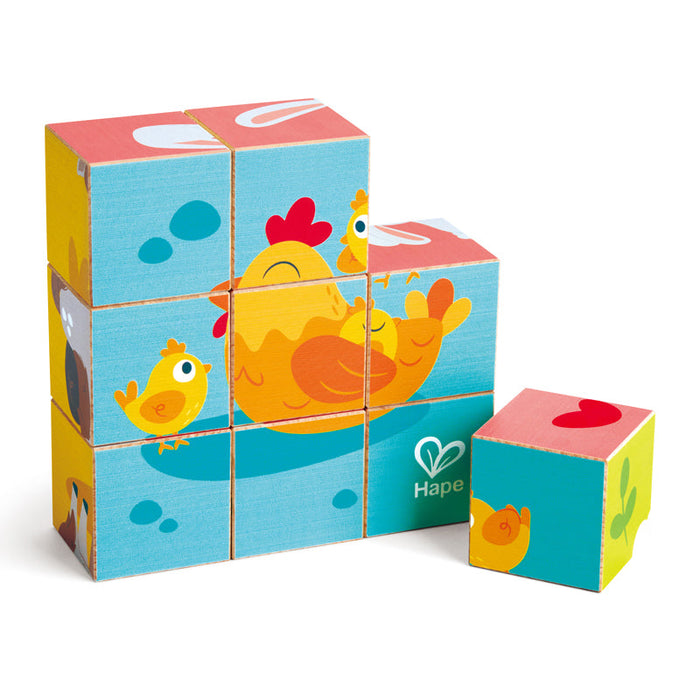 Hape | Farm Wooden Blocks Puzzle