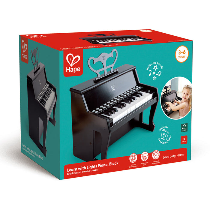 Hape | Learn with Lights Piano - Black