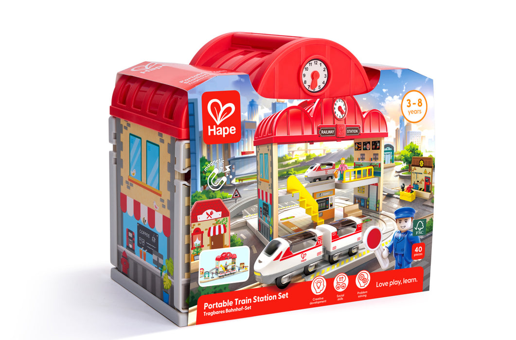 Hape | Portable Train Station Set