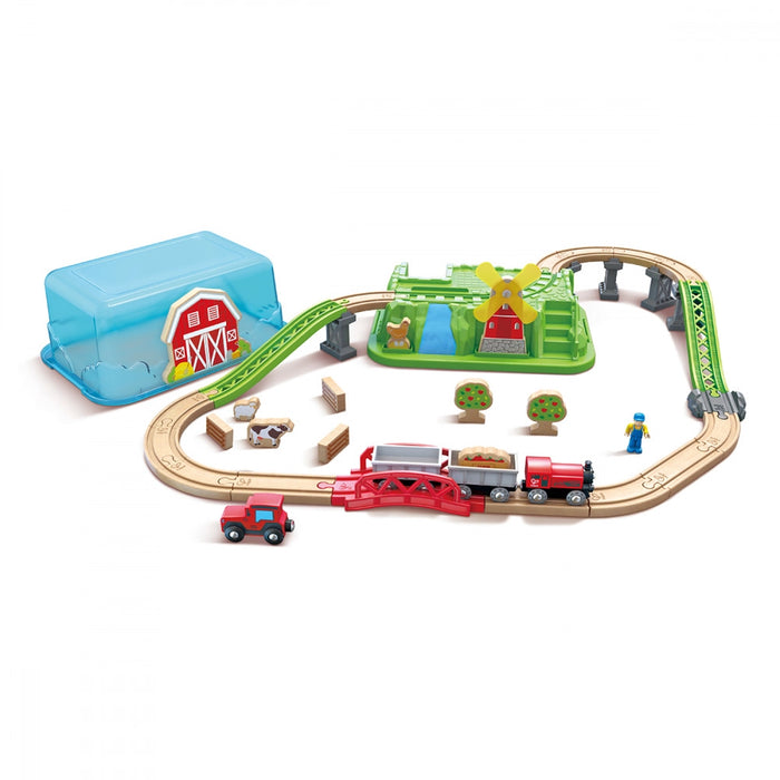 Hape | Railway Countryside Train Bucket Set