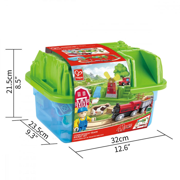 Hape | Railway Countryside Train Bucket Set