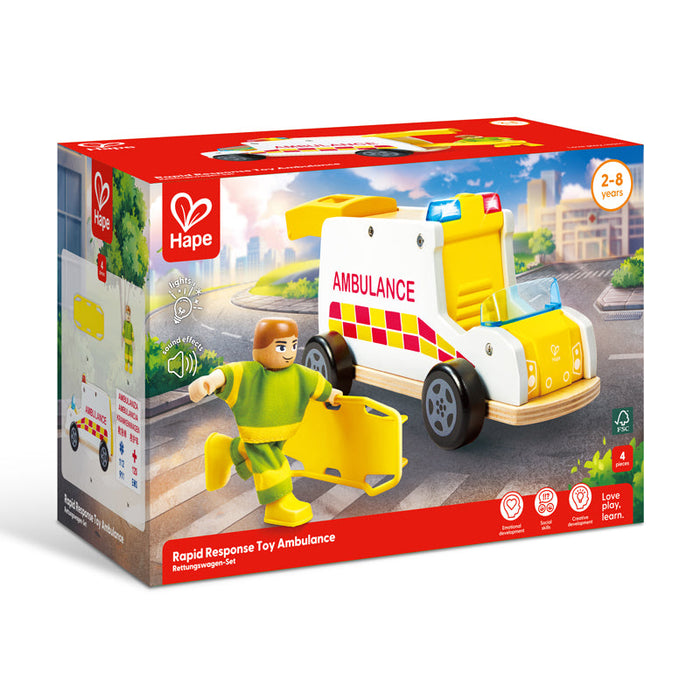 Hape | Rapid Response Toy Ambulance